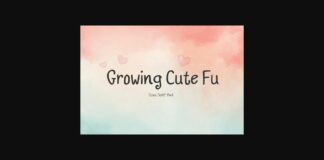 Growing Cute Fu Font Poster 1