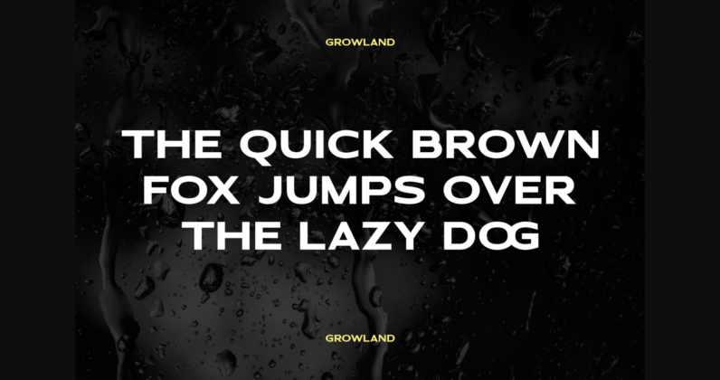 Growland Font Poster 9