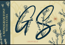 Growself Monogram Font Poster 1