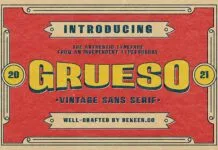 Grueso Font Grueso Font Poster 1