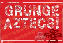 Grunge Aztecs Font Poster 1