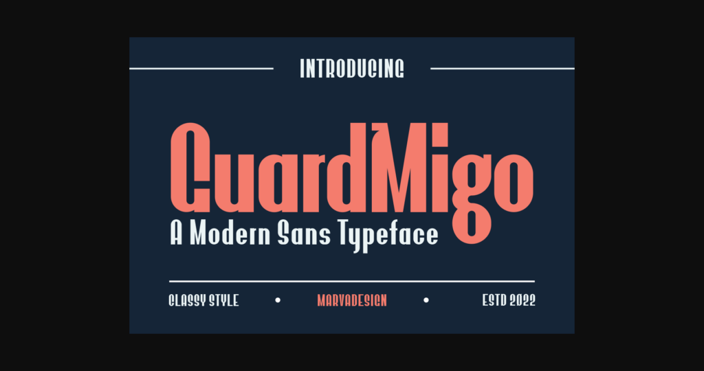 Guardmigo Font Poster 3