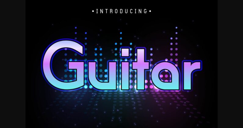 Guitar Font Poster 3