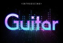 Guitar Font Poster 1