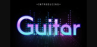 Guitar Font Poster 1