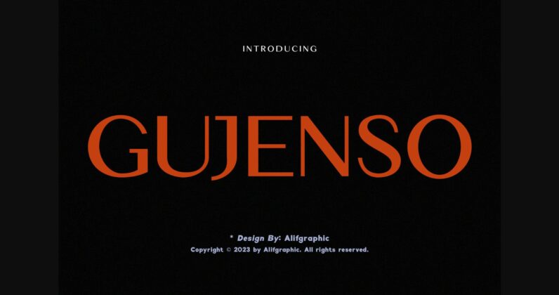 Gujenso Font Poster 3