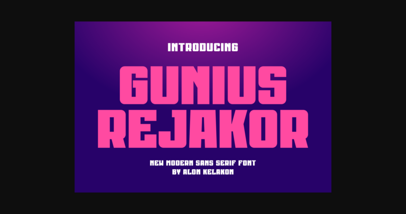 Gunius Rejakor Font Poster 3