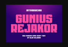 Gunius Rejakor Font Poster 1