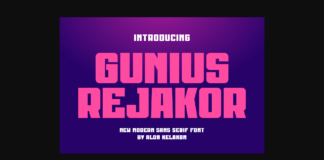 Gunius Rejakor Font Poster 1