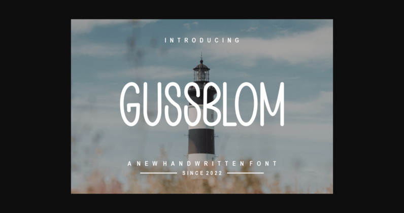Gussblom Font Poster 3
