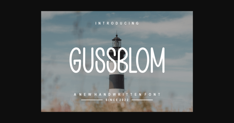 Gussblom Font Poster 1