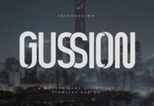 Gussion Font Poster 1