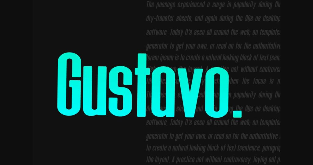 Gustavo Font Poster 6