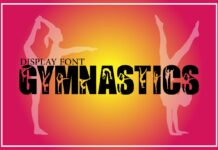 Gymnastics Font Poster 1