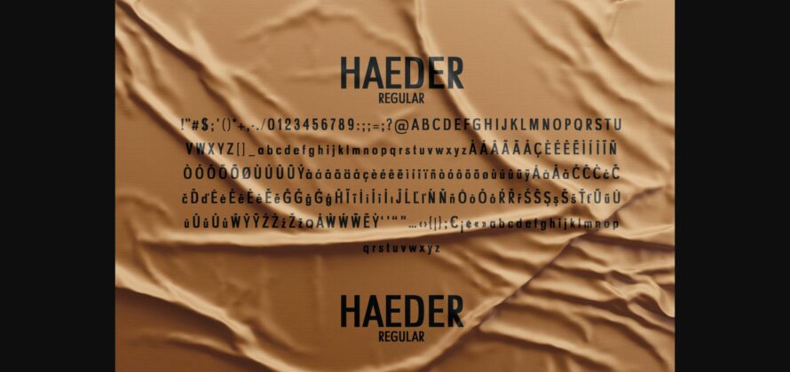 Haeder Font Poster 8