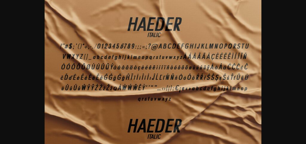 Haeder Font Poster 9