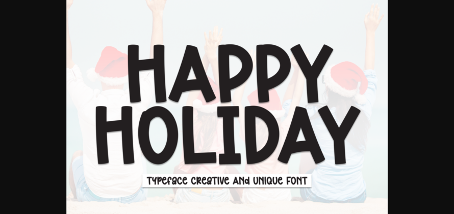 Happy Holiday Font Poster 3