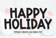 Happy Holiday Font Poster 1