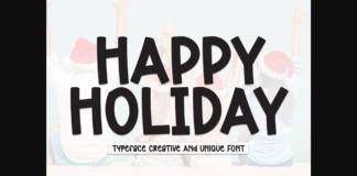 Happy Holiday Font Poster 1