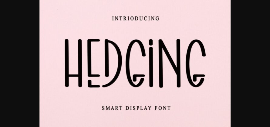 Hedging Font Poster 3