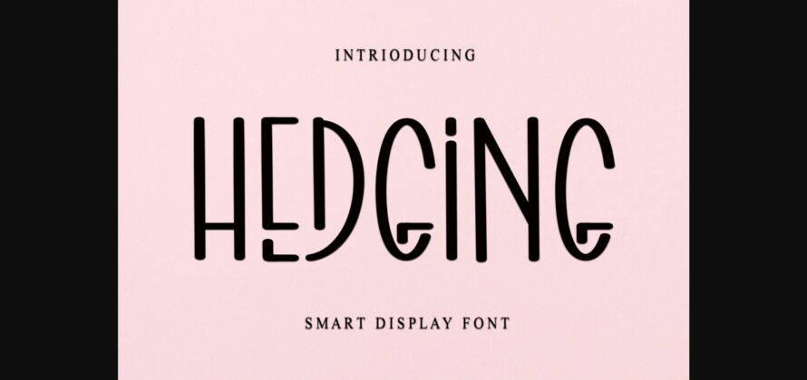 Hedging Font Poster 1