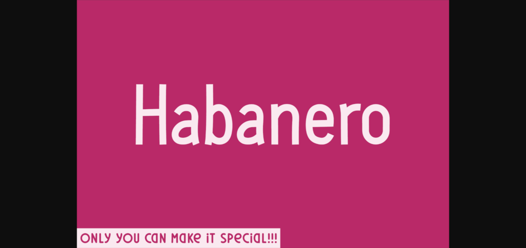 Habanero Font Poster 3