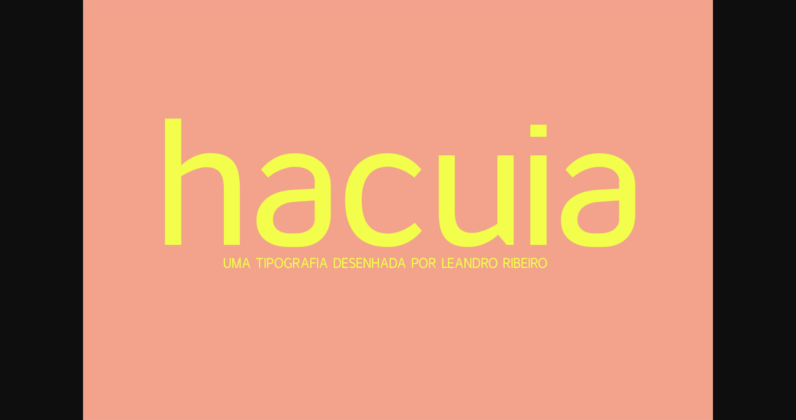 Hacuia Font Poster 3
