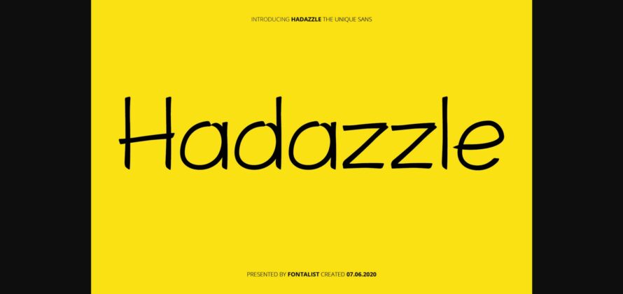 Hadazzle Font Poster 3