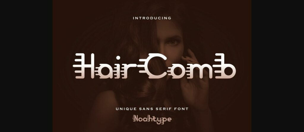 Hair Comb Font Poster 3