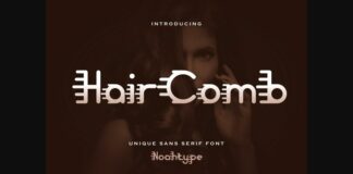 Hair Comb Font Poster 1