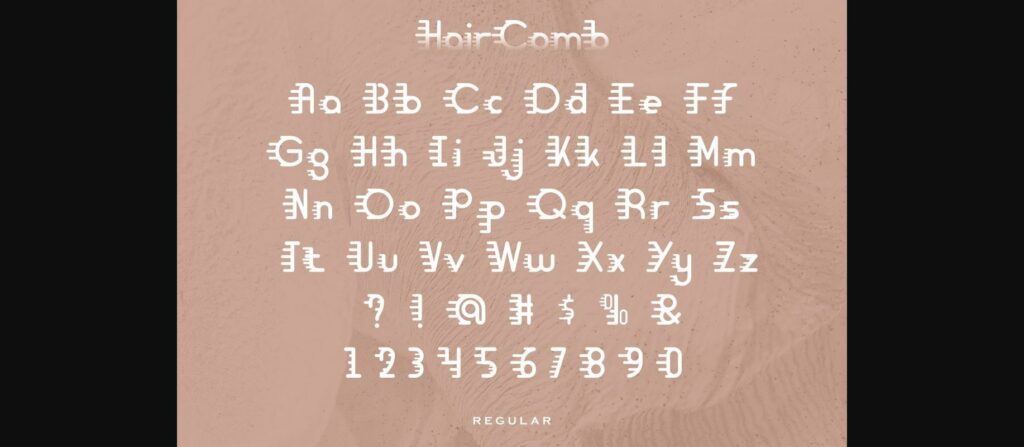 Hair Comb Font Poster 6