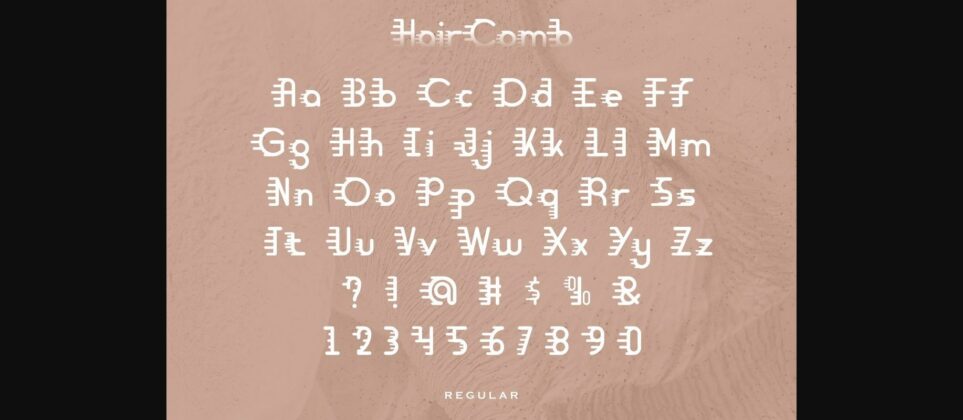 Hair Comb Font Poster 6