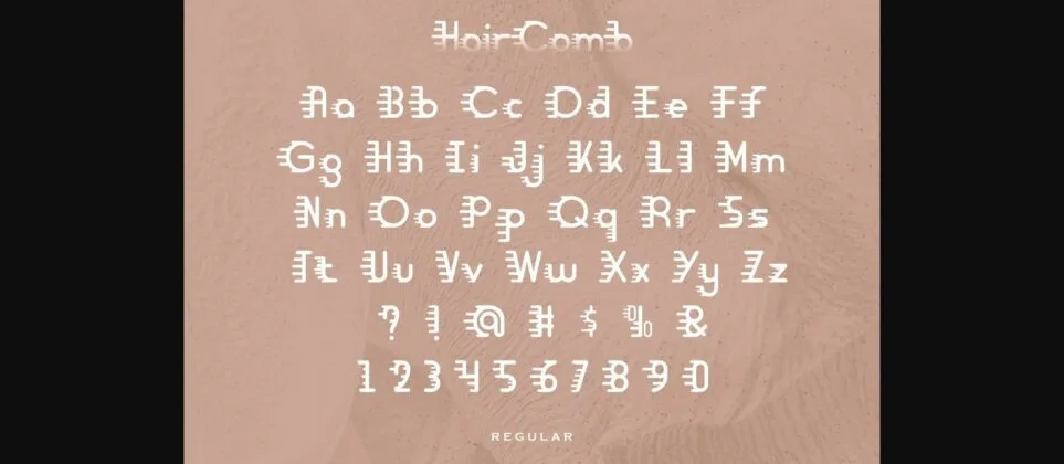 Hair Comb Font Poster 6