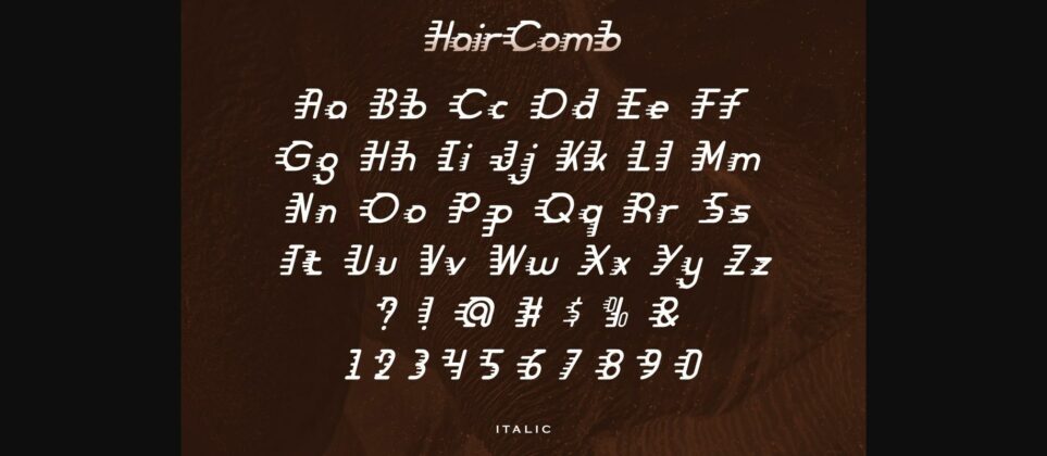 Hair Comb Font Poster 10