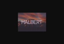 Halbert Font Poster 1