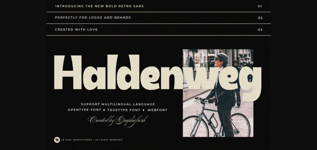 Haldenweg Font Poster 3