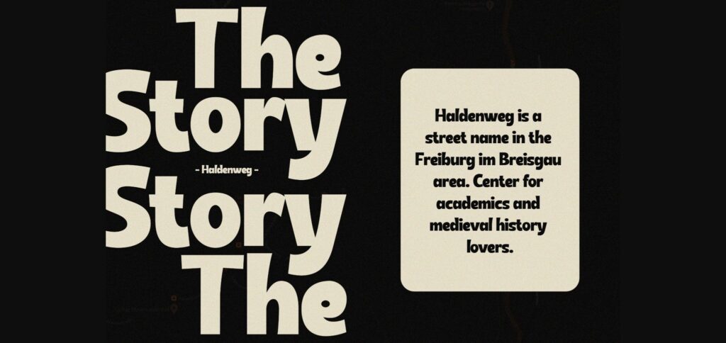 Haldenweg Font Poster 4