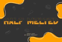 Half Melted Font Poster 1