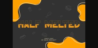 Half Melted Font Poster 1