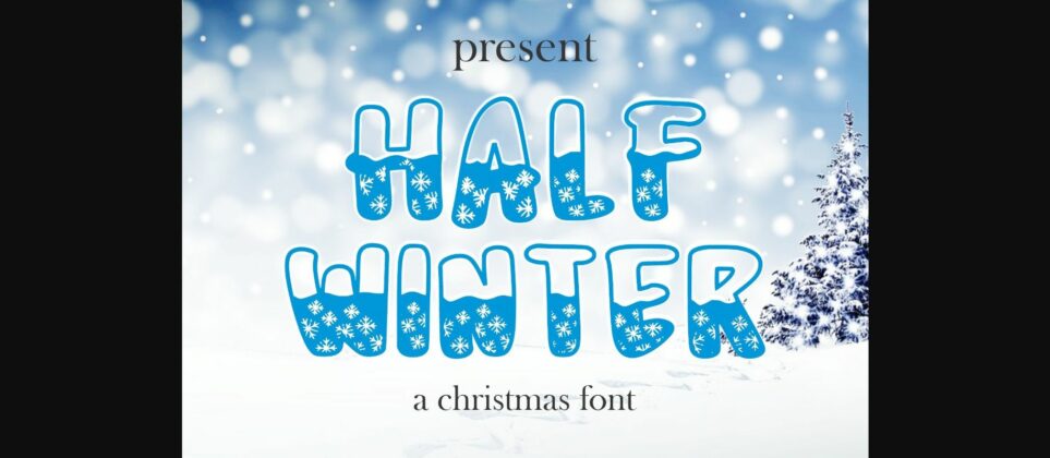 Half Winter Font Poster 3