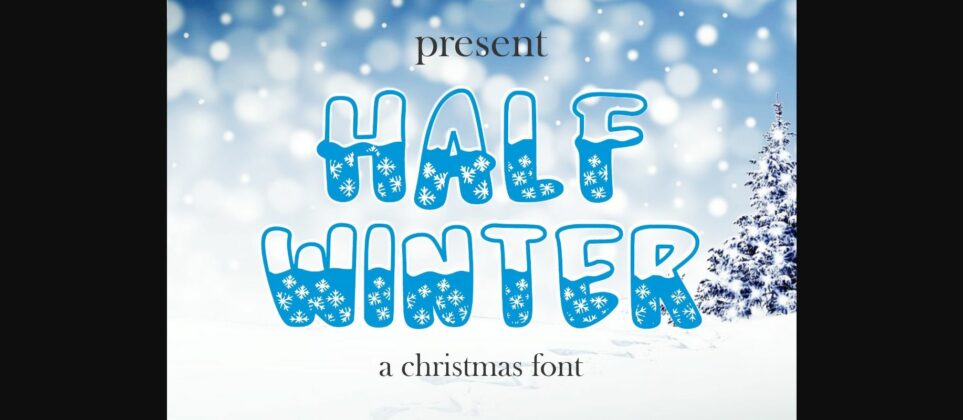 Half Winter Font Poster 1