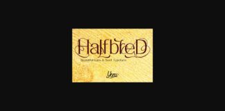 HalfbreD Font Poster 1