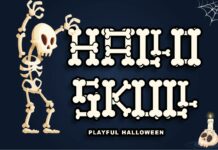 Hallo Skull Font Poster 1