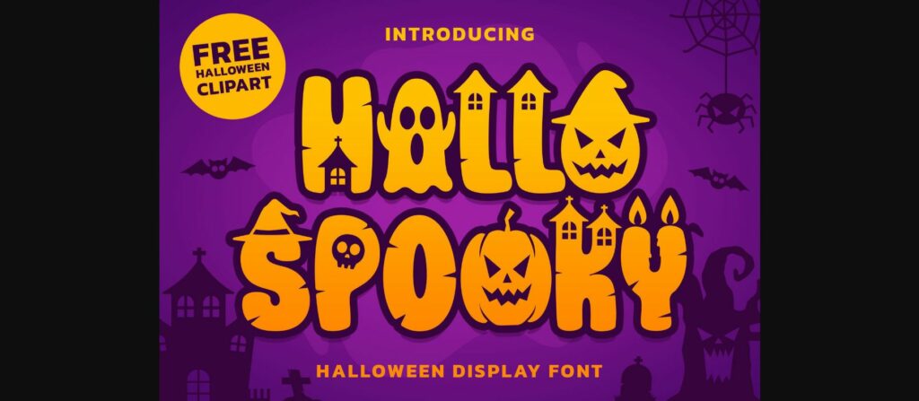 Hallo Spooky Font Poster 3
