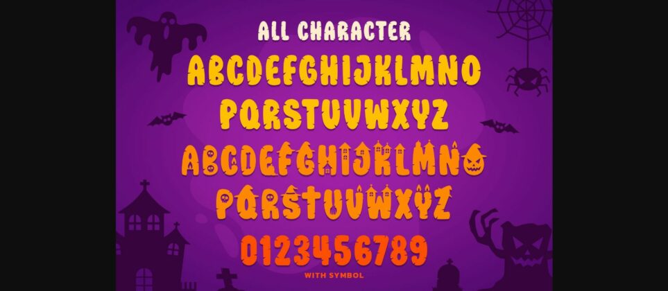 Hallo Spooky Font Poster 8