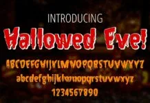 Hallowed Eve Font Font Hallowed Eve Font Font Poster 1