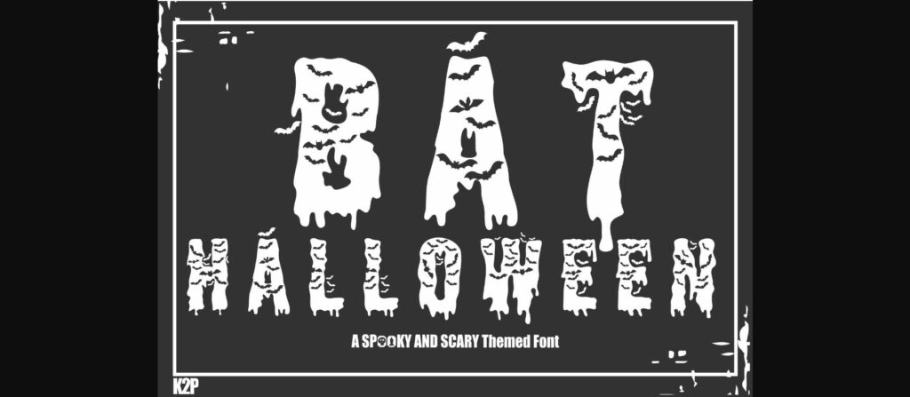 Halloween Bat Font Poster 3