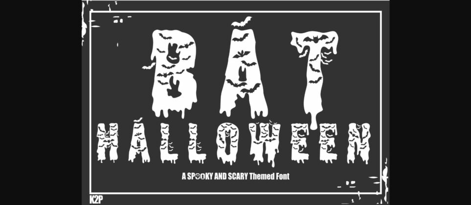 Halloween Bat Font Poster 3