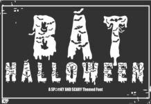 Halloween Bat Font Poster 1