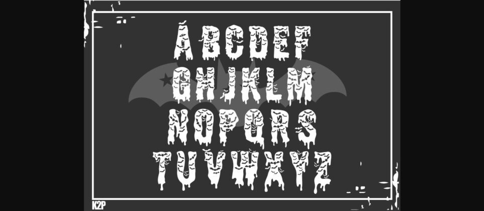 Halloween Bat Font Poster 5